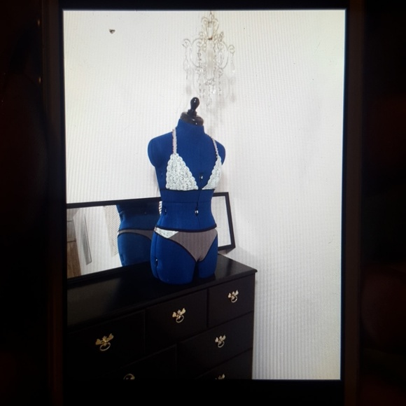 handmade lace bralette and thong set - Picture 2 of 4